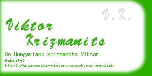 viktor krizmanits business card